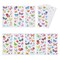 36 Sheets Transparent Butterfly Stickers for Kids, Classroom Reward, DIY Crafts, Round, 9 Designs (1 In)
